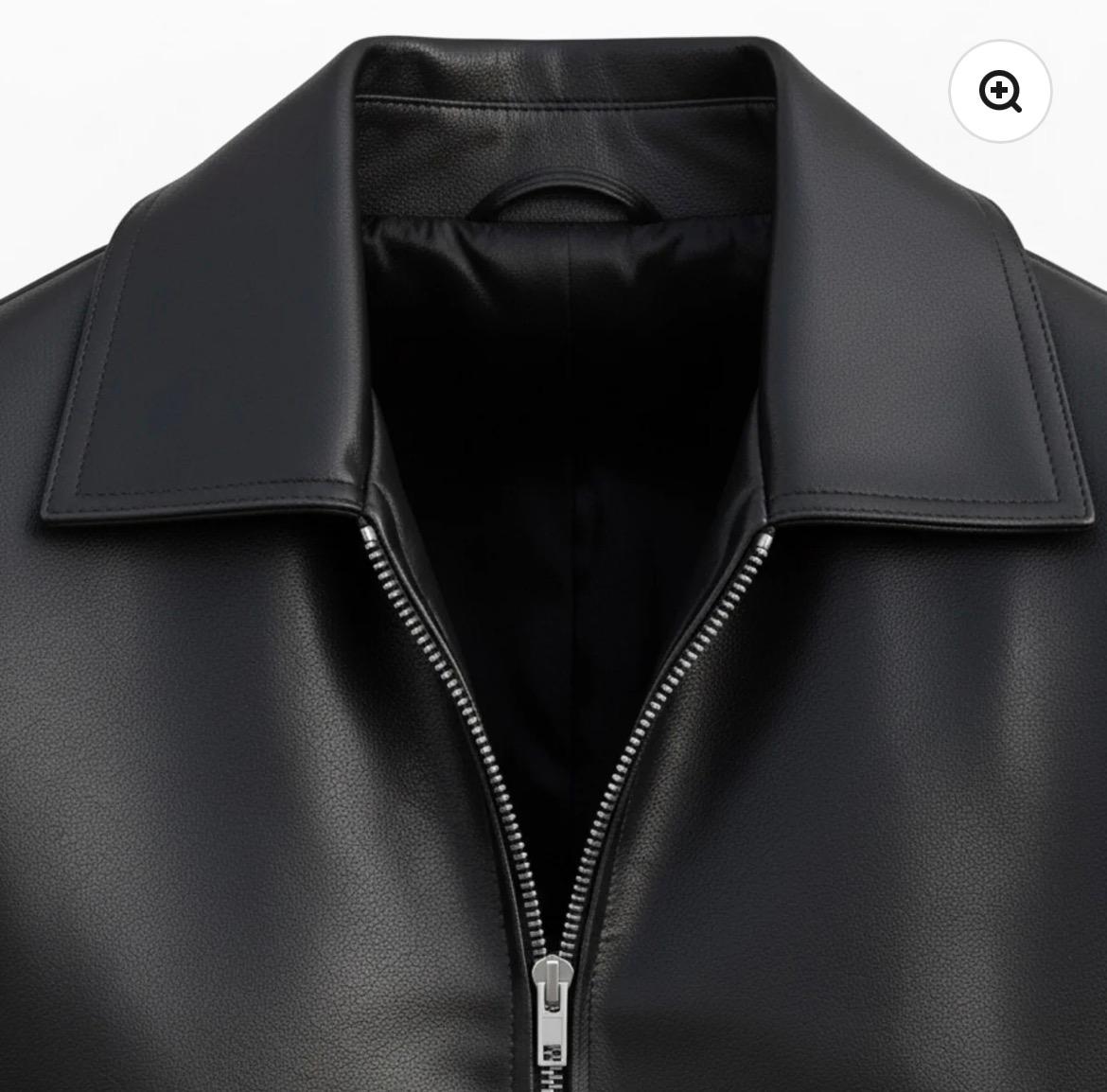 Black  Faux Leather Jacket