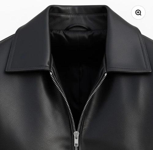 Black  Faux Leather Jacket